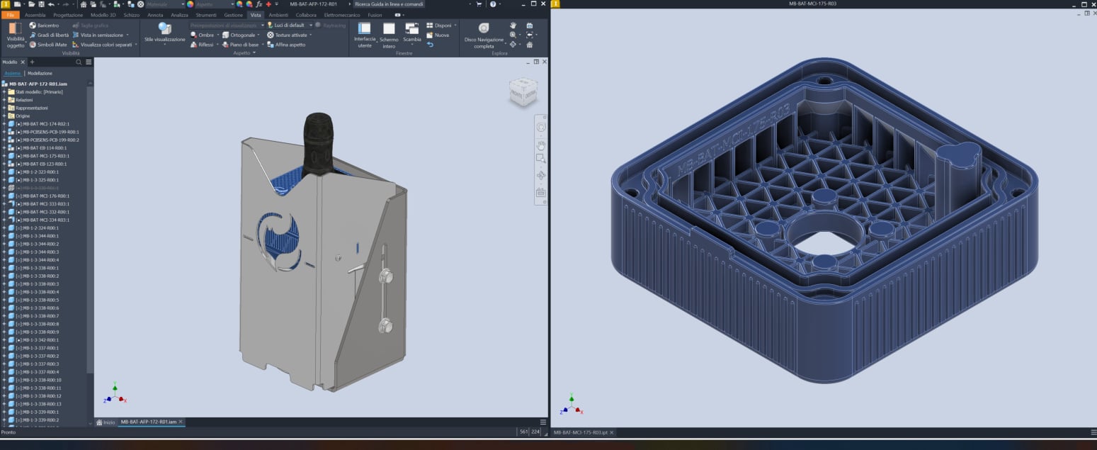 Foto di due pezzi meccanici. Progettazione Meccanica e Stampa 3D di MB snc